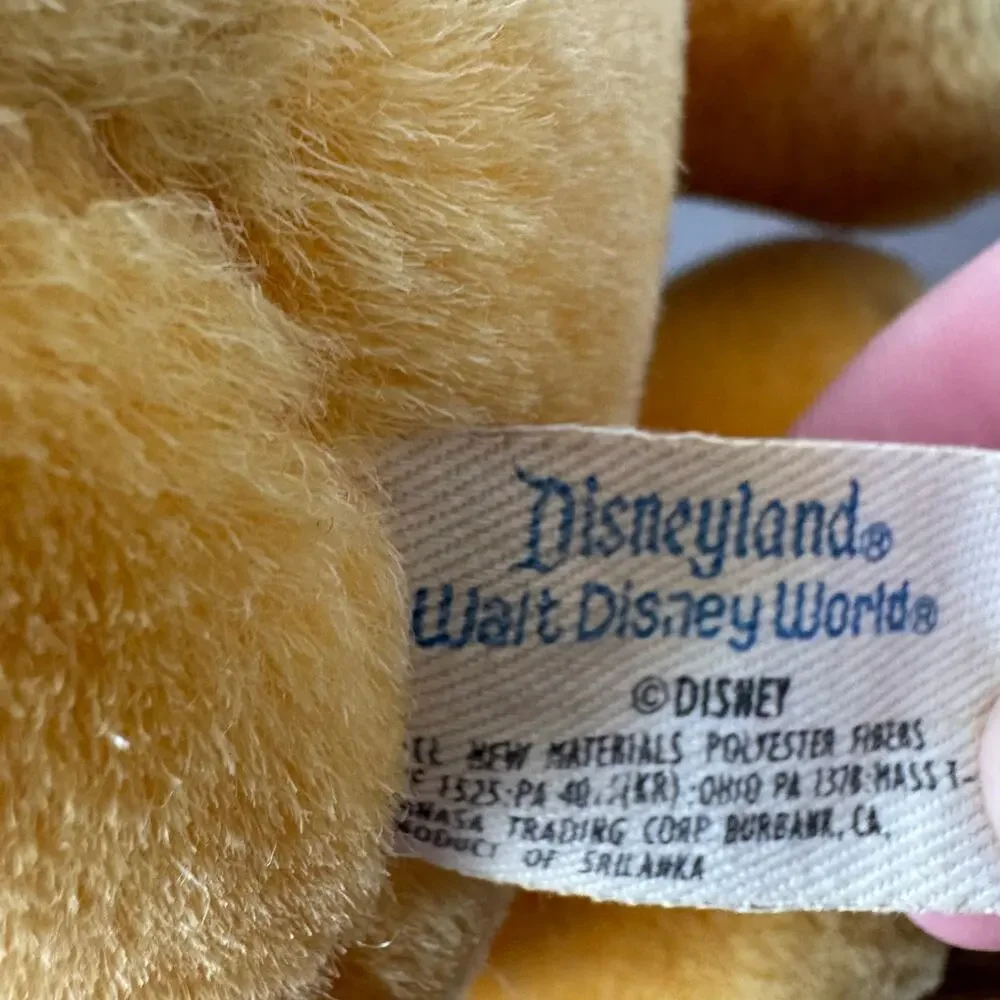 Disney Parks Vintage Pluto Plush Stuffed Animal Red Collar Disneyland‎ WDW